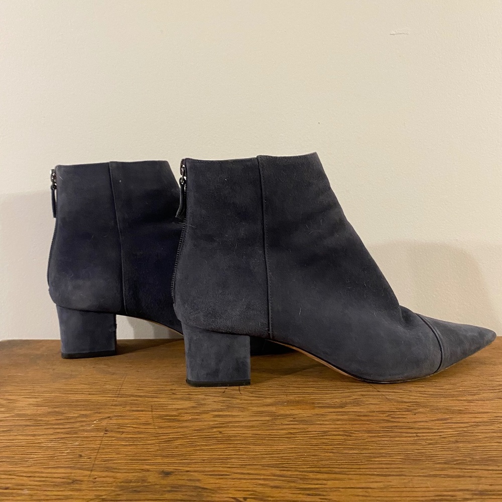 Alexandre Birman Blue Suede Heeled Boots EU 38.5
